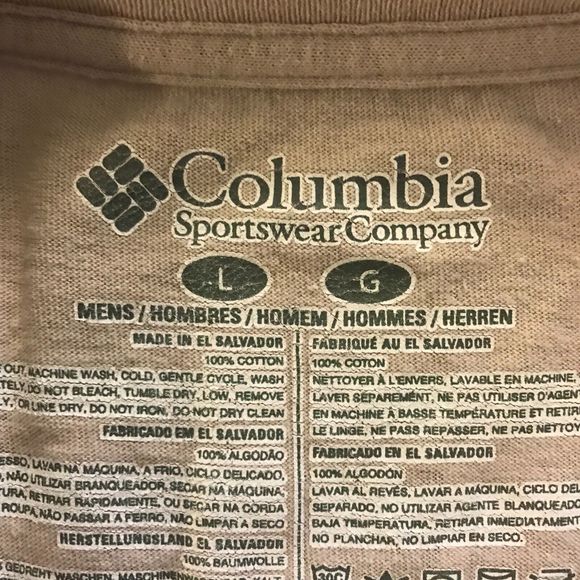 Columbia Sportswear‎ Fishing T-Shirt "Outlaw Anglers" Mens Large Khaki Skull art - Picture 4 of 8